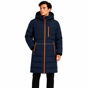 Men long hooded waterproof windproof down jacket winter thick warm padded <b>parka</b> outdoor slim fit lightweight breathable - Product Image 1