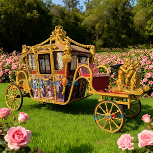 Popular Carroza de Lujo Eléctrica de Acero Personalizada de 6 Plazas con Cuatro Ruedas, Estilo Princesa, para Bodas y Turismo, Modelo Escultura Real Cenicienta - Product Image 3