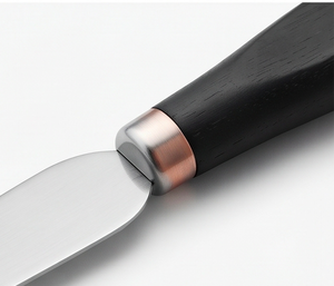 Handcrafted Stainless Steel <b>Cheese</b> <b>Knife</b> <b>Set</b> With Black Handles And Copper Tips For Classic <b>Cheese</b> Boards And Serving Use - Product Image 2
