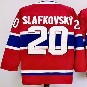 High Quality 100% polyester Men's Stitched HockeyJerseys 100% Polyester Quick Dry V-neck Automated cutting mechanism - Product Image 6