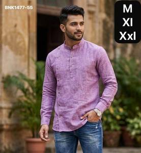Colección de Kurta de Manga Larga con Botones en Línea de un Solo Lado, de Algodón y Yute de Alta Calidad, Compra en Línea en India - Product Image 2