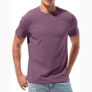 T-shirt uni élégant de qualité supérieure pour homme, été, coton doux, respirant, léger, col rond, manches courtes, décontracté, confortable, pour tous les jours - Product Image 2