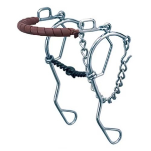 Boquilla Duradera y Suave para el Control del Perro y Caballo, de Acero Inoxidable de Primera Calidad, Reutilizable, Combo de Bocado para Caballo Hackamore con Alambre Trenzado - Product Image 2