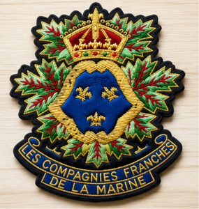 DE LA MARINE CANADIAN BADGE With Anchor And Laurel Wreath <b>Sew</b>-On Fabric Patch For Uniform Garment - Product Image 6