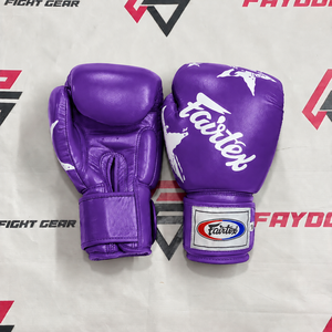 Gants de boxe Muay Thai sur mesure Fairtex, imprimés étoiles, en cuir de vachette véritable, équipement de combat pour adultes. - Product Image 5