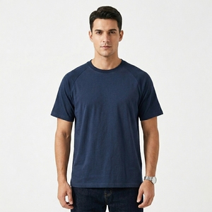 Camiseta al por mayor 100% algodón ecológica unisex, suave, transpirable, con manga raglán y cuello redondo para moda urbana y estilo diario. - Product Image 4