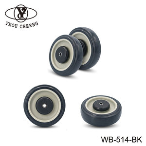Roue de chariot de courses 127 mm en TPU avec roulement à billes pour chariots de supermarché - Product Image 3