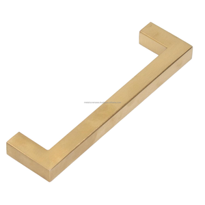 Poignée d'armoire en laiton massif pour tiroirs et armoires de cuisine Poignée de tiroir en or moderne pour quincaillerie de meubles de luxe Poignée en laiton - Product Image 1