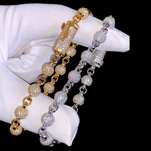 Pulsera de Diamantes Cultivados en Laboratorio de Corte Brillante de 8MM, Certificada por IGI, Oro de 10K, Unisex, Lujosa y Elegante, para Bodas y Fiestas, Color Blanco D 3 - Product Image 6