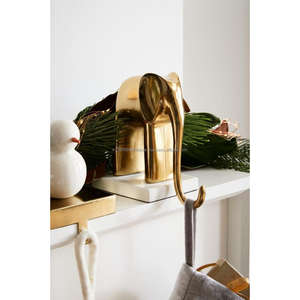 Desktop Royal <b>Elephant</b> Stocking Holder Christmas Decorated Sculpture Art Metal Solid Animal Style Stocking Holder & Single Hook - Product Image 1