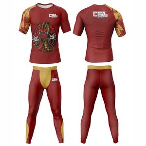 Traje de Compresión para Hombre con Diseño Elegante y Estampado por Sublimación, Tela Transpirable de Excelente Calidad, Conjunto de Rashguard de Manga Larga para MMA - Product Image 1