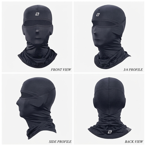 Cagoule noire CONTINENTAL SPORTS entièrement ornée de strass, imprimée par transfert thermique, couvre-visage intégral, unisexe, adulte, respirante pour l'extérieur - Product Image 6