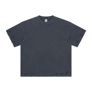T-shirt oversize pour homme, effet délavé, impression en relief, t-shirt délavé pour homme - Product Image 1