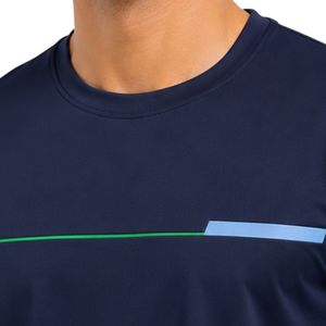 Manufacturer Men <b>Navy</b> Blue Performance Sports T Shirt Quick Dry Athletic Gym Running Training Tee Customized Logo OEM - Product Image 5