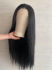 Peluca frontal de encaje HD Invisible Melt, cabello humano virgen negro natural rizado al agua, línea de cabello pre-arrancada, proveedor - Product Image 5