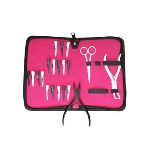 ชุดอุปกรณ์ต่อผมดีไซน์สวยพร้อมคีมเหล็กคุณภาพสูง พิมพ์โลโก้ตามสั่ง ขายส่งอุปกรณ์ต่อผมสแตนเลส - Product Image 5