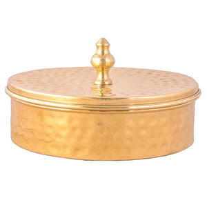 High Quality Brass Vintage Arabic <b>Spices</b> <b>Box</b> With Hammered And Polish Finished Pure Brass <b>Spices</b> <b>Box</b> For Kitchen Use - Product Image 3