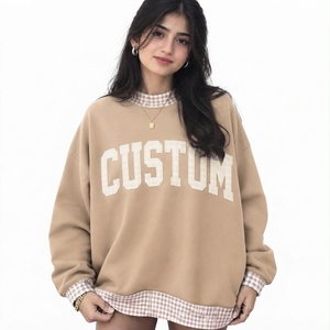 Suéter Oversize de Cuello Alto para Mujer, Ligero, de Algodón y Felpa, con Dobladillo Acanalado, Corte Holgado, Proveedor Mayorista de Fábrica - Product Image 1