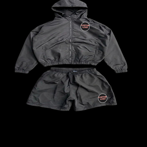 Conjunto Deportivo Corto 2 en 1 para Hombre, Primavera 2025, con Logotipo Personalizado Reflectante, Spandex/Poliéster, Cortavientos - Product Image 1