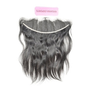 Extensiones de Cabello Humano Natural Ondulado Negro Indio 100% Virgen con Cutícula Alineada, 13*4 HD Frontal, Venta al por Mayor - Product Image 2