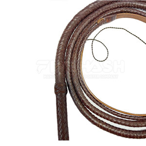 Fouet en cuir fait main de qualité supérieure, cuir véritable durable, poignée robuste, design flexible, idéal pour l'entraînement - Product Image 2