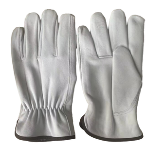 Gants en cuir longueur poignet, style uni, respirants, non doublés, gants de sécurité pour usage quotidien, toutes saisons - Product Image 1