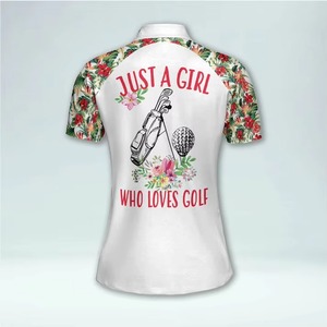 Polo informal para mujer con cuello y puños a rayas, polo de golf para mujer, manga corta que absorbe la humedad - Product Image 2