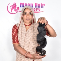 Harga Pabrik Langsung Rambut Manusia India Remy 10-32 Inci Keriting Alami Mentah Produsen India Harga Grosir Obral