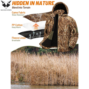 Chaquetas de Caza Premium Resistentes al Viento, Estampadas, en Poliéster/Nailon, con Patrón de Hierba Personalizado, Resistentes al Agua - Product Image 2