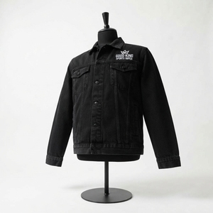 Custom Comfortable <b>Men's</b> 100% Cotton <b>Hooded</b> <b>Denim</b> <b>Jacket</b> Best Quality Casual Stand Collar Regular Fit - Product Image 4