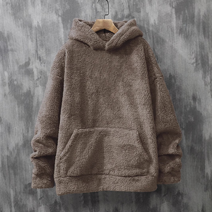 Sweat-shirt à capuche en sherpa pour homme, en molleton de coton, service de marque privée pour les détaillants indépendants - Product Image 4