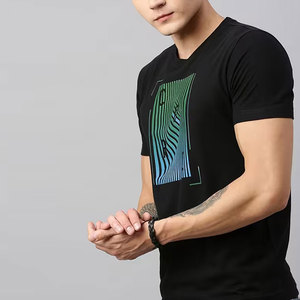 Camiseta de Lona para Hombre, Cuello Redondo, Cómoda, Estilo Personalizado, Casual, Lisa, Transpirable y Ecológica, Fabricada en Pakistán - Product Image 2