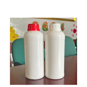 Botella de Plástico Cilíndrica de HDPE de 1000 ml con Tapa de Rosca, Anillo Antiderrames, Impresión de Calcomanías, Envase para Líquidos/Tabletas/Químicos, Fondo Plano - Product Image 1