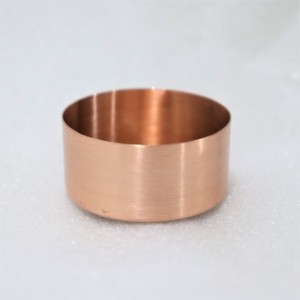High Quality Handmade Eco-Friendly Hammered Copper <b>Candle</b> Jar with Polished Natural Finish 5 oz Luxury Empty Round Container - Product Image 2