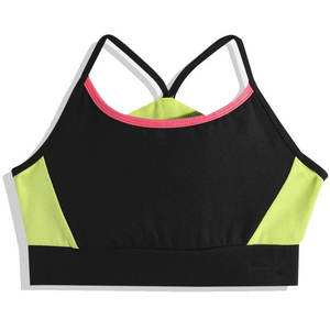 Seamless Ribbed Fitness Bra for Women Wireless Padded Workout Bra High Elasticity Gym Crop <b>Top</b> USA Europe Market Trending - Product Image 5