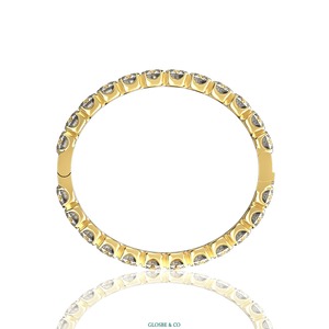 Glosbe & Co Bracelet rond GRA entièrement en moissanite 3 mm (certifié SJC) pour usage quotidien, synthétique (moissanite de laboratoire), classique vietnamien en argent sterling - Product Image 4