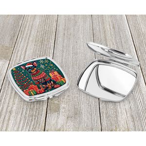 Pinscher miniature de Noël pour femmes et filles, miroir de maquillage de voyage compact, poche pliante, cadeau décoratif - Product Image 3
