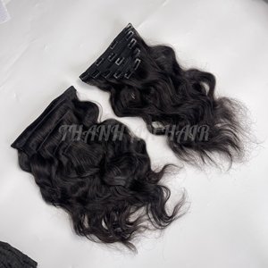Extensions de cheveux à clips 100% cheveux humains de qualité supérieure, soyeuses et lisses, prix de gros - Product Image 3