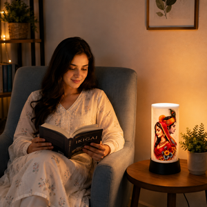 Radha Krishna LED Night <b>Lamp</b> Acrylic Spiritual Table Light <b>USB</b> Touch Decorative Bedside Janmashtami Diwali Gift Home Temple Room - Product Image 3