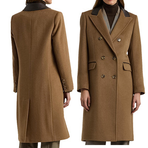 Autumn Winter <b>Women's</b> Long <b>Coats</b> Soft <b>Double</b>-<b>Breasted</b> Casual <b>Coat</b> New Fashion 100% <b>Wool</b> Custom <b>Women</b> <b>Coats</b> - Product Image 4