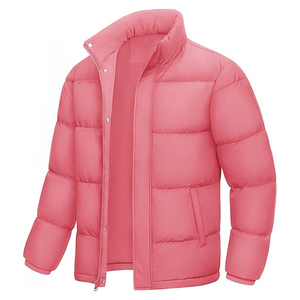 Lightweight Water-Repellent Winter <b>Jacket</b> Hooded Collar <b>Packable</b> Insulated Quilted Windbreaker Warm Pockets Front Logo - Product Image 4