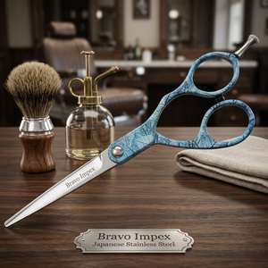Ciseaux de coiffeur professionnels, tension réglable, acier inoxydable, kit d'équipement de coiffure de salon, ensemble d'outils durables de 6 pouces - Product Image 1