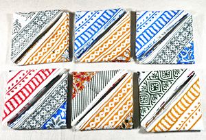 Foulard carré en coton imprimé floral ethnique, élégant, pour l'été, tour de cou, vêtement féminin, doux pour la peau, respirant, 21x21 pouces - Product Image 2