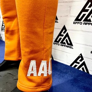 Sudadera con Capucha Naranja para Hombre EFFO APPAREL, 100% Algodón, Color Sólido, Informal, Otoño, con Cordón Ajustable y Logotipo Estampado en la Parte Delantera - Product Image 6