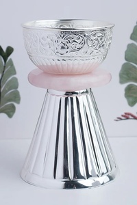 Highest Quality Polished Stainless Steel Bakhoor burner Customized Size Incense burner With Brass Leaf Design <b>Stand</b> for Sale - Product Image 4
