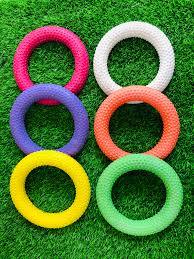 High Quality 6 Colorful Circular Rubber Tennikoit <b>Ring</b> Various Sports & Entertainment Fitness Hoops <b>Plain</b> Pack - Product Image 5
