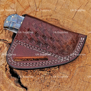 High Quality Damascus Steel Back <b>Lock</b> New Design Hunting Folding Knife Elk Horn Wood Handle Clip Point OEM ODM Private Knives - Product Image 6