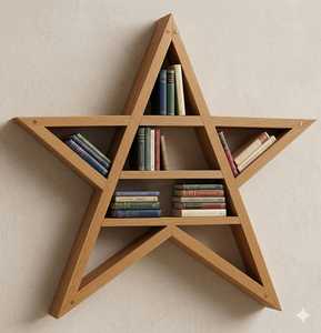 Wooden Book <b>Shelves</b> for Study Room Living Room Book Holder For Kids Room Book Shelf For Documents Files Book Holder For Wall - Product Image 1