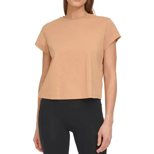 Camisetas de Algodón 100% para Mujer al por Mayor, Lisas, Casuales, a la Moda, con Logotipo Personalizado, Camisetas de Color Sólido para Mujer - Product Image 6