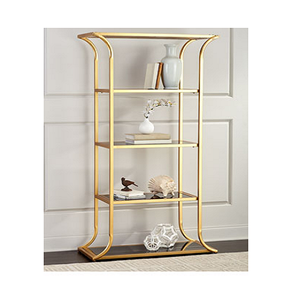 Metal Display Rack Premium Quality Customized Shape <b>Gold</b> Book <b>Shelf</b> - Product Image 1